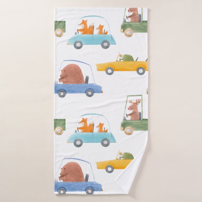 Beau bébé motif sans soudure avec mignonette (Serviette de bain)