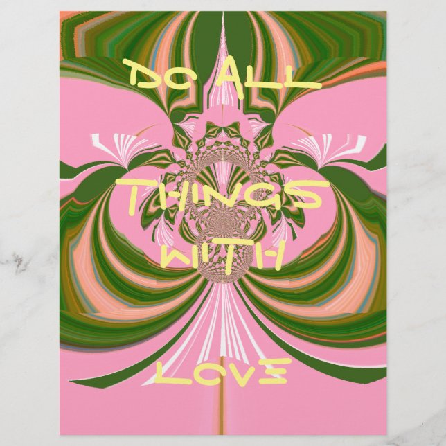 Beau bébé rose vert et blanc Kaleidoscope (Devant)