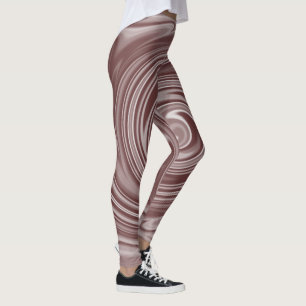 Beau Blanc Monochrome Blurred Stripes Leggings