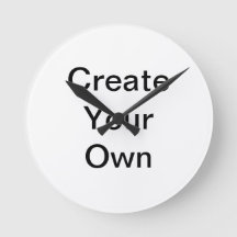 Beau Blanc Votre Image Ici Mur Horloge