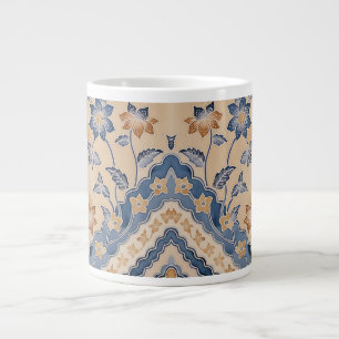Beau Bleu Beige Batik Jardin Spécialité Mug