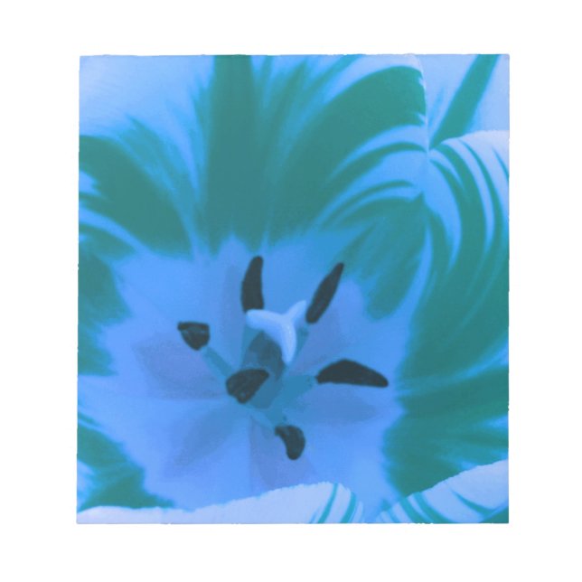 Beau Bloc-notes bleu Tulip (Devant)