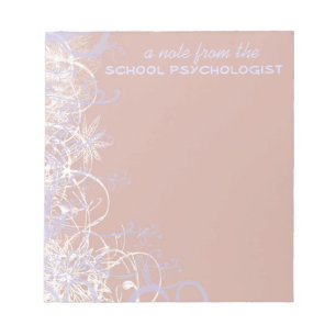 Beau bloc-notes de psychologue d'école