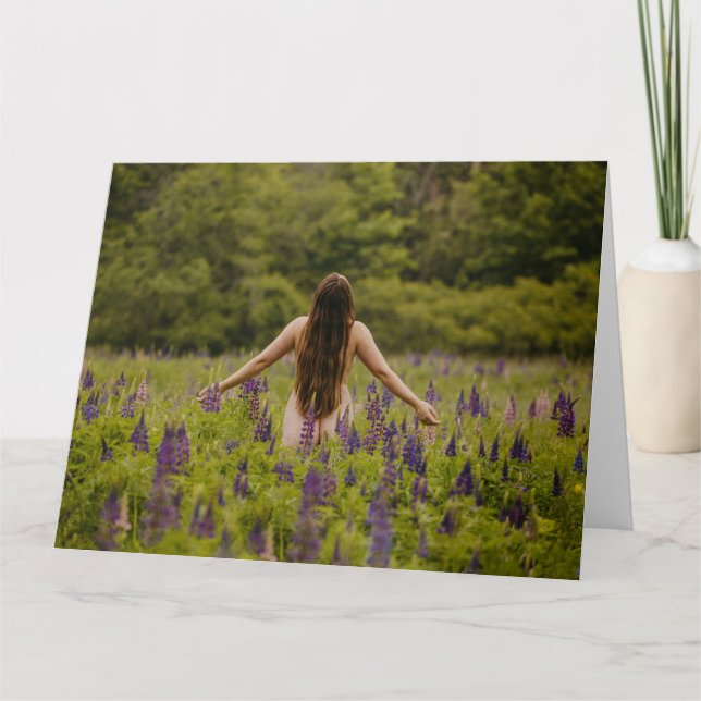 beau boudoir avec greens carte de voeux (Devant)