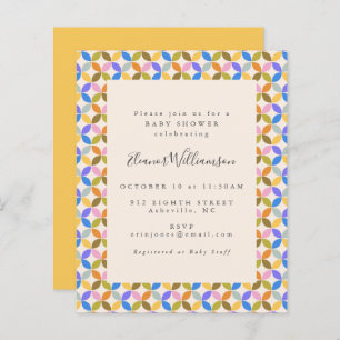 Beau budget Coloré Simple Baby shower Invitation