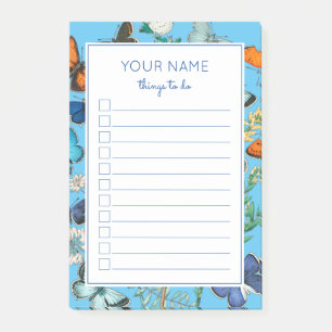 BEAU BUTTERFLITS BLEUS À FAIRE POST-IT NOTES