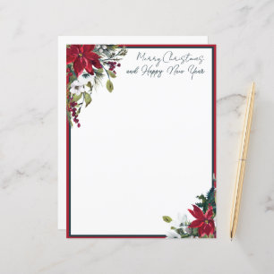 Beau cadre poinsettia Noël