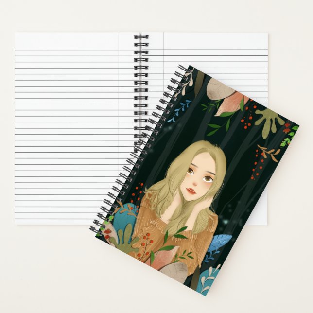 Beau Cahier d'Illustration de Fille  (À l'intérieur)