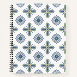 Beau cahier spirale bleu et vert 