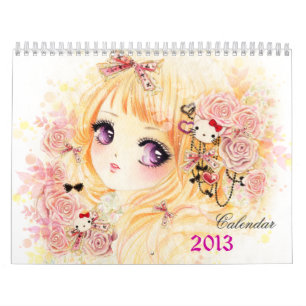 Beau calendrier 2013 de filles d'anime
