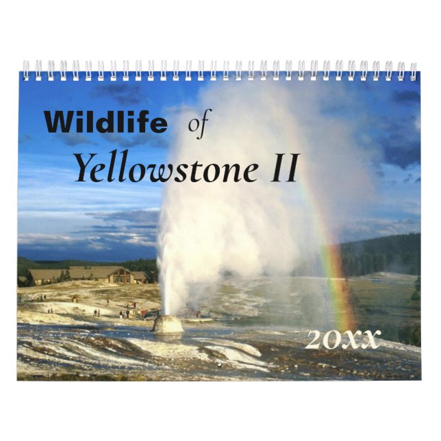 Beau calendrier de la faune de Yellowstone (Protection)