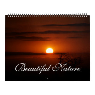 Beau calendrier de toile de la nature