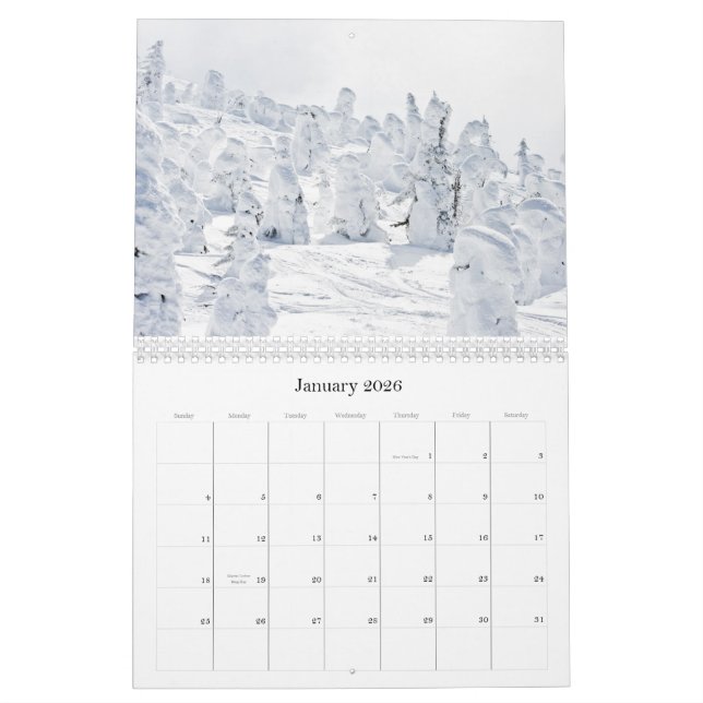 Beau calendrier du Canada (Jan 2026)