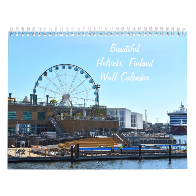 Beau calendrier du mur Helsinki Finlande (Protection)