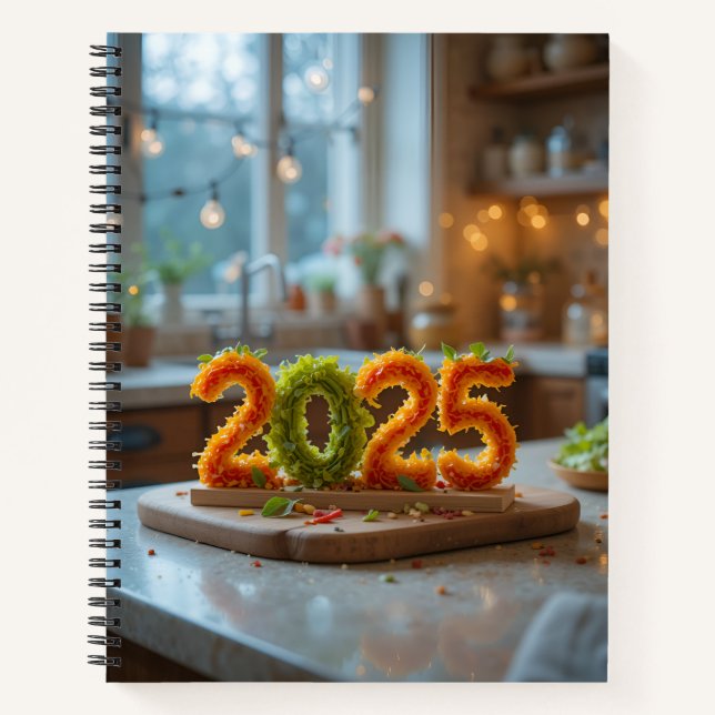 Beau carnet 2025 collège de plaque de salade (Devant)