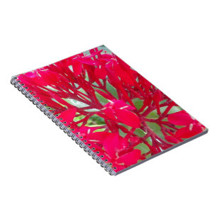 Beau Carnet de fleurs rouges superbes