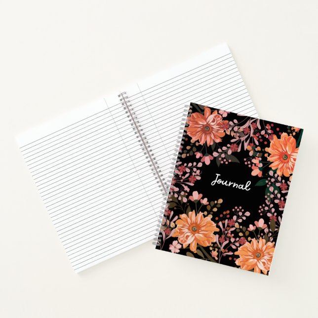 Beau Carnet de Journal Floral (Intérieur)