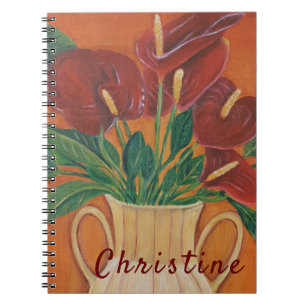 Beau Carnet Fleur Personnalisé