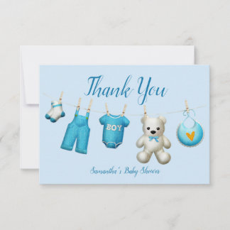 Beau Carte de remerciements de Baby showers tendan