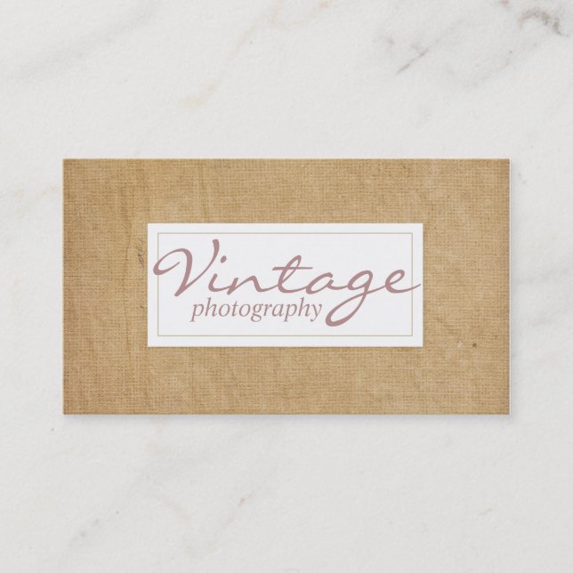 Beau Carte de visite de design photographique Vint (Devant)