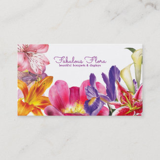 beau carte de visite de fleuriste de mariage de
