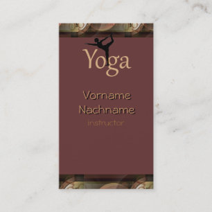Beau carte de visite d'instructeur de yoga