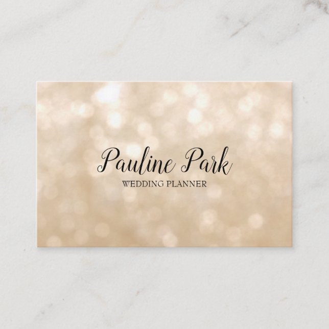 Beau carte de visite élégant avec le bokeh (Devant)