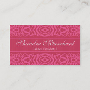 Beau carte de visite fuchsia de consultant en