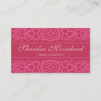 Beau carte de visite fuchsia de consultant en
