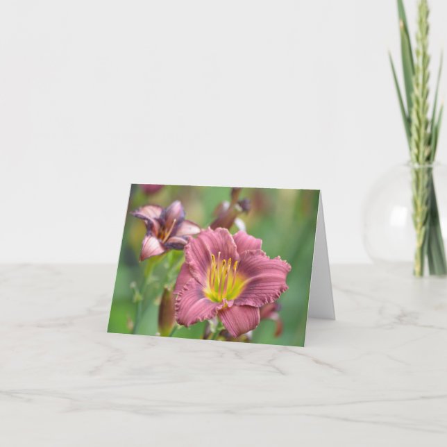 Beau carte pour notes de fleur (Devant)