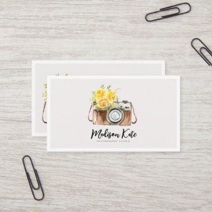 Beau Cartes de visite de caméra aquarelle