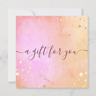 Beau certificat cadeau Aquarelle