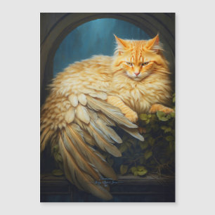 Beau chat Tabby Orange avec Plumes de queue