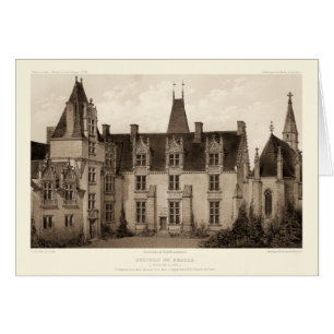 Beau Château français à Sepia Tones