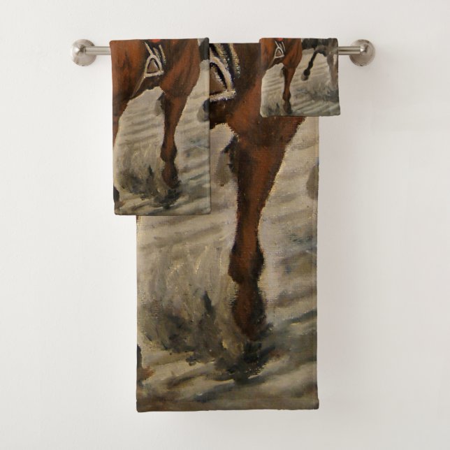 Beau cheval ravit les propriétaires en course clas (En situation)