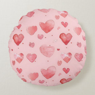 Beau coeur motif Round Coussin