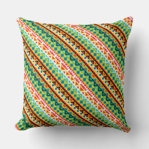 Beau coloré aztèque motif design lancer oreiller