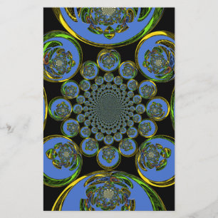 Beau cool royal bleu noir kaléidoscope art