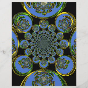 Beau cool royal bleu noir kaléidoscope art