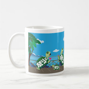 Beau coucher de soleil avec MaJk Turtle Coffee Mug