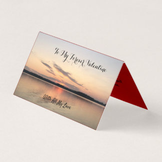 Beau coucher de soleil de la Valentine's Card sur