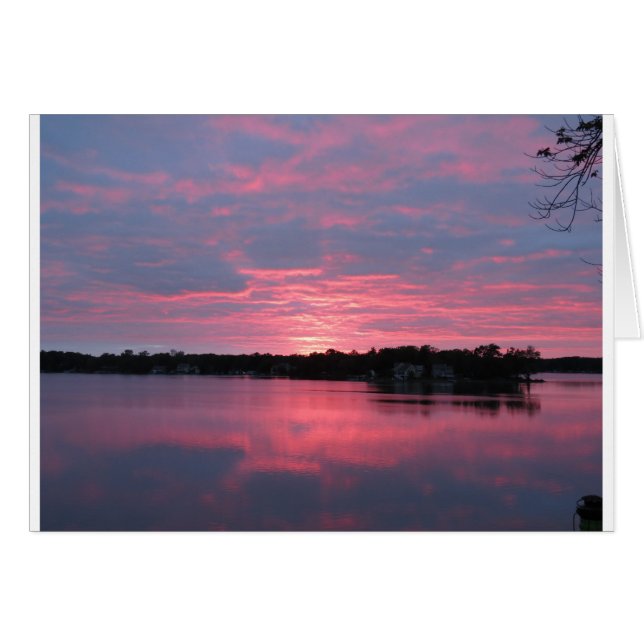 Beau coucher du soleil sur le lac #3 (Devant horizontal)