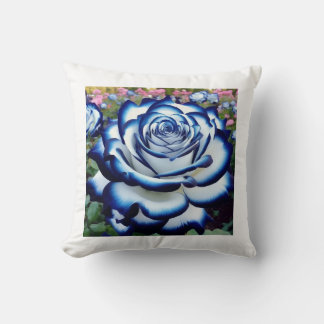 Beau Coussin à oreiller bleu Dahlia