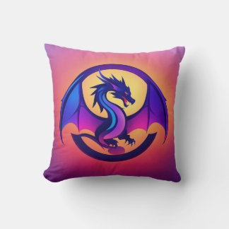 Beau coussin au design dragon