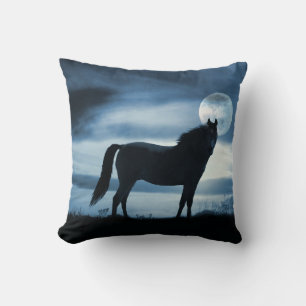 Beau Coussin de cheval et de lune