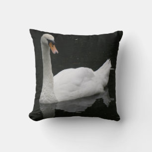 Beau Coussin de cygne blanc