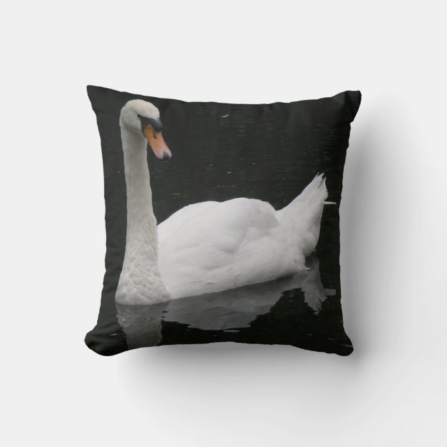 Beau Coussin de cygne blanc (Recto)