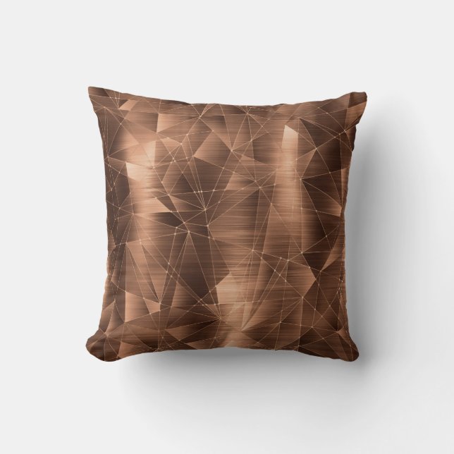 Beau Coussin de Motif géométrique en bronze de lux (Recto)