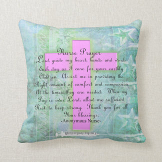 Beau Coussin de prière de l'infirmière chrétienne