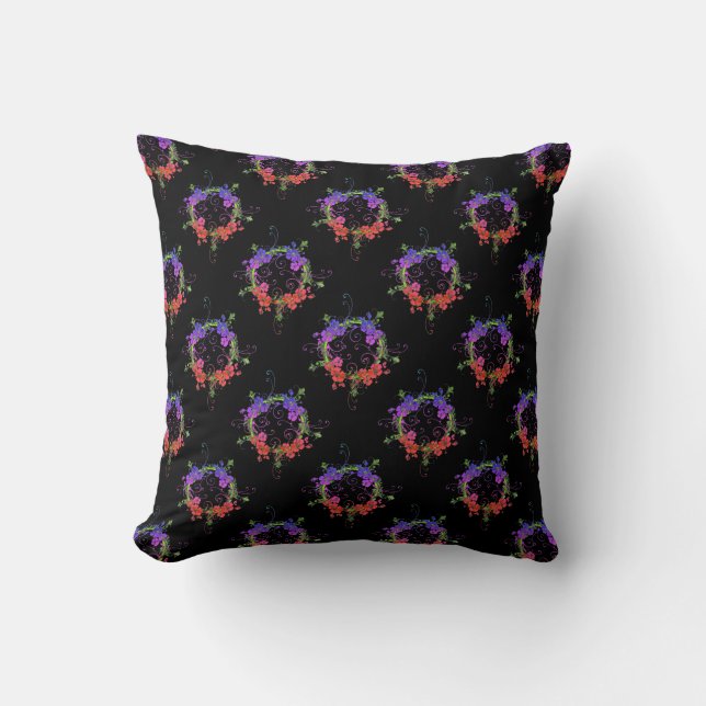 Beau Coussin Floral Personnalisé (Recto)